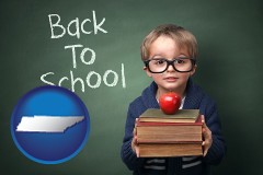 the back-to-school concept - with Tennessee icon