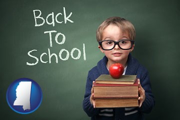 the back-to-school concept - with Mississippi icon
