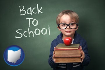 the back-to-school concept - with Ohio icon