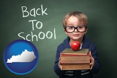 the back-to-school concept - with KY icon