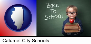 the back-to-school concept in Calumet City, IL