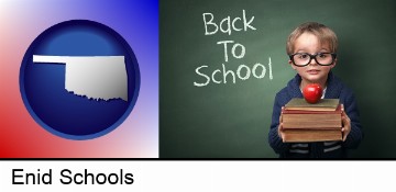 the back-to-school concept in Enid, OK