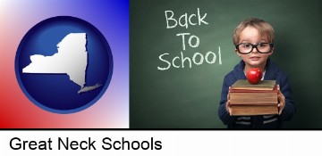 the back-to-school concept in Great Neck, NY