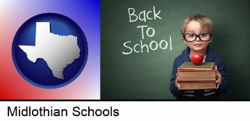 the back-to-school concept in Midlothian, TX