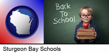 the back-to-school concept in Sturgeon Bay, WI